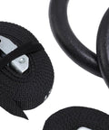 Heavy Duty Gymnastic Rings With Scale Straps For Home Gym Training Black Exercise Rings With 661.38lb Load Capacity Built From ABS