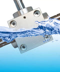 Right Angle Bevel Gear Box Waterproof Steering Gear Aluminum Frame with stainless steel shaft, submerged in water