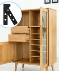 Four Pack Concealed Pivot Door Hinges Delivering 360 Degree Rotation And Bulletproof Stainless Steel Build shown on cabinet. 