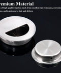 Round Hidden Door Pulls Set, Stainless Steel Recessed Flush Cabinet Pulls for Sliding Barn Doors, No Sweat Install 50mm Diameter, 2 Pieces With Screws And Included Mini Screwdriver, Brushed Nickel Finish visible in image.