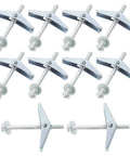 30 Piece M5 Expansion Bolts And Drywall Anchors Kit For Hollow Walls Heavy Duty Carbon Steel Fasteners, shown open and closed