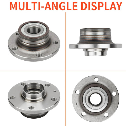 Multi-angle view of Pair Rear Wheel Hub And Bearing For VW Beetle CC Eos Golf Jetta Passat Tiguan And Audi TT 2008 2009 With ABS Heavy Duty Hub