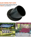 Anti Slip Patio Swing Foot Caps For 1.5 Inch Diameter Leg Tubes Angled Black Plastic Stabilizers For Outdoor Swings