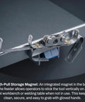Lightweight TIG Wire Feeder For Precise Welds, 7 Inch Tension Control with magnetic vertical rest on steel surface, ATF100