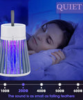 Rechargeable Mosquito Zapper Cordless USB Charge, 600V Grid With Safety Shield, 360 Degree Coverage, purple light glowing