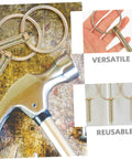 12 Piece Beefed Up Tractor Trailer Hitch Pins Kit With Heavy Duty Retaining Pins And Rings, shown with hammer for size