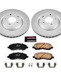 PowerStop front brake kit with two silver fully-coated rotors and Z17 ceramic pads