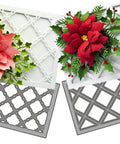 3D Floral Background Frame Cutting Dies Set For Scrapbooking And Card Making, metal stencils with floral embossed designs.