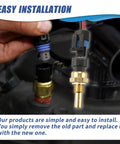Solid Plug Engine Coolant Temperature Sensor With Pigtail Connector for Chevy Tahoe Silverado installed in engine.