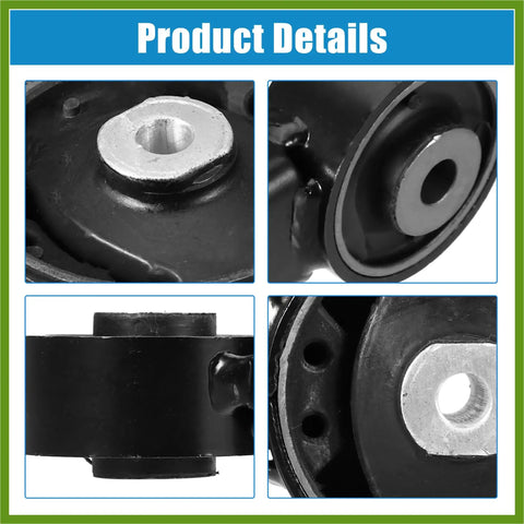 Beefy Front Engine Mount And Transmission Mount For Lexus RX350 2007 2009 With Torque Strut Bracket 12363 31040 OE 12361 0V080 Compatible With Toyota Avalon 2008 2012 Front Passenger Side And Toyota Highlander 2008 All Wheel Drive Rear, black metal bushing close-up