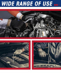 Mechanic using 15-Piece 3/8 Inch Drive Extra Long Torx Socket Set T10 Through T60 Long Reach Sockets on car engine