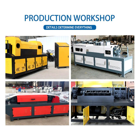 Heavy Duty Automatic Rebar Straightening And Cutting Machine Hydraulic Steel Bar Processor 4-14Mm in production workshop setting.