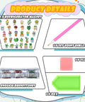 Spring Diamond Painting Magnets Set 30 Pcs Refrigerator Magnets Kit For Adults with drill pen, rhinestones, and tools visible.