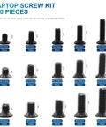 450 Piece Mini Screw Kit For Laptop And Computer Repair Featuring M2 M2.5 And M3 Countersunk Flat Head Phillips Fasteners, various sizes shown.