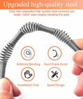 Badass 33 Foot Drain Snake Auger For Stubborn Hair And Grease Blockages heavy-duty steel coiled cable with flexible bending.
