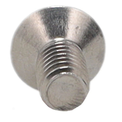 Top Tier Coffee And Espresso Machine Cross Head Flush Screw Replacement Part For No Sweat Appliance Repairs Keeps Your Morning Grind Rolling Smooth Always Direct Swap For Legacy Hardware 12985402 close-up of a silver screw with a flush head and fine threads.