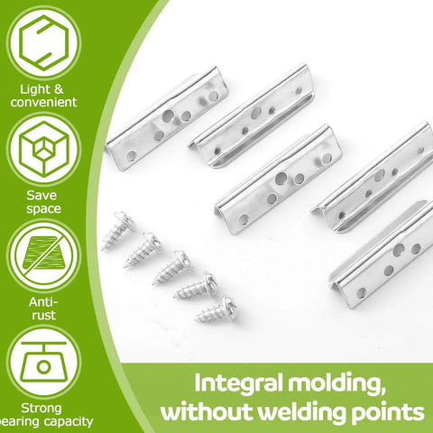Beefed Up Metal End Clips For Webbing Lawn Chairs 2 Inch Replacement Kit With Screws, showing steel clips and screws with features.