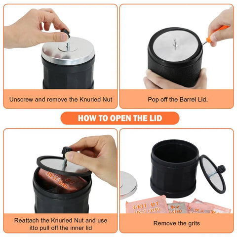 Steps to open Rock Tumbler Kit Lets You Turn Rough Rocks Into Sparkly Gemstones With 4 Polishing Grits, Jewelry Findings, Guide