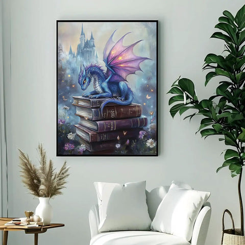 Dope Dragon Diamond Painting Kit For Adults 5D Full Drill DIY Diamond Art Set With Canvas, Pen, Tray, Glue, 12x16 Inch Decor