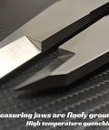 Close-up of finely ground measuring jaws of Beefy Heavy Duty Digital Caliper For 0 To 12 Inch 300 mm Stainless Steel Electronic Measuring Tool