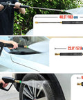 Pressure Washer Gun And Hose Kit 25 Ft Kink Resistant Hose With Swivel Quick Connect And M22 To 14mm Fittings 4000 PSI Rated Replacement For Ryobi Simpson Craftsman, person cleaning car