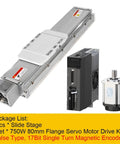 120Mm Linear Motion Stage With Fully Enclosed Dustproof Sliding Table Built Tough 750W Servo Kit with motor drive.