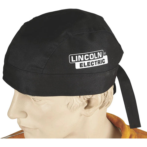 KH822 Black Flame Resistant Welding Doo Rag One Size Designed For Heat And Spatter Protection Breathable Cotton With Mesh Lining For Sweat Evaporation Cushioned Helmet Fit Worksite Ready Comfort For Daily Weld Tasks