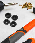 200 Pcs Rubber Cable Grommet Kit With Quick Install No Fuss Easy Setup All Weather Ready Round Hollow Wire Protectors, black rubber, with drill and screws