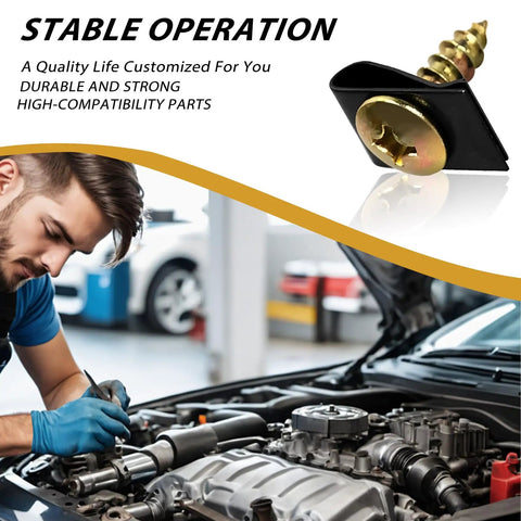 Shop Grade Automotive Screw And U Nut Clip Assortment Kit For Car Dash Door Panel Repair with heat-treated black screw.