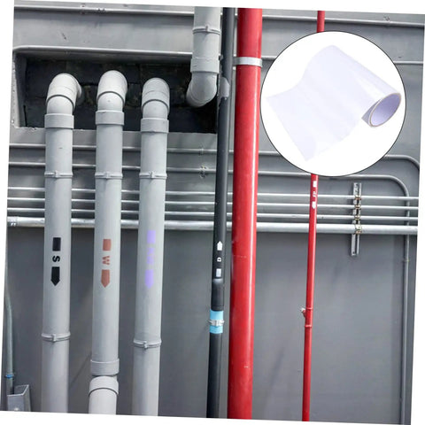 Pipes repaired with Waterproof Repair Tape For Water Leaks With Heavy Duty Strong Adhesive Mending Tape for quick fixes.