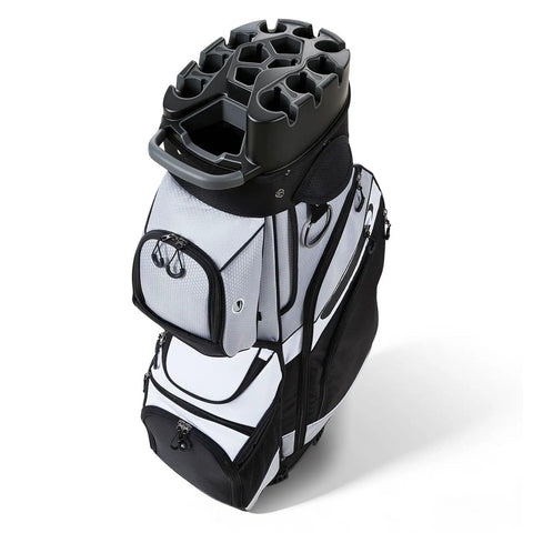 14 Way Full Length Divider Golf Cart Bag With Lock Top Organizer For No Fuss All In One Easy Club Access, polyester