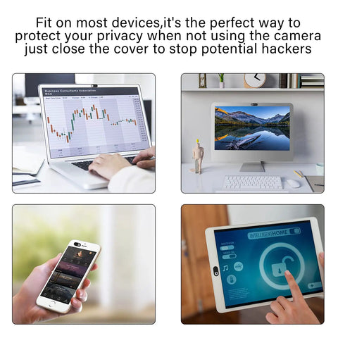 Super Slick 12 Pack Webcam Privacy Slides Shield Laptop Desktop Phone Cameras From Hackers And Dust Ultra Thin Stick On Cover on devices.