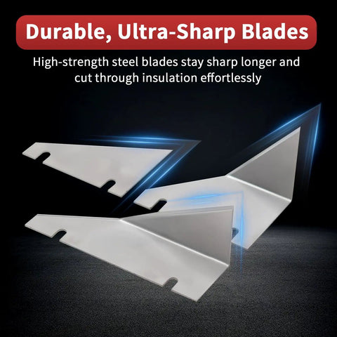 Durable blades of 1.5 Inch Duct Board Cut Off Tool For Straight And End Cuts In Ductwork Rugged Pro Grade HVAC Hand Tool.