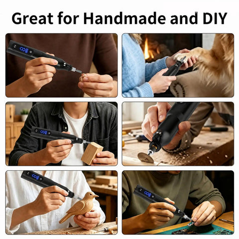 Built Different Cordless Rotary Tool Kit With Nine Adjustable Speeds And Fast Usb Charging Versatile Electric Engraver for DIY projects.