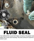Heavy Duty 14 Piece Rear Differential Cover Bolts M8 125x20mm Hex Head Flange Screws Galvanized Steel installed in differential housing.