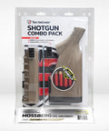 Ambidextrous Flash5 Buttstock And Forend Combo Pack For 12 Gauge Pump Action Shotguns In Flat Dark Earth packaging