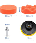 Pro Grade Car Foam Drill Polishing Pad Kit 22 Piece With 3 Inch Sponge Pads Wool Buffers Drill Adapters And Suction Cups
