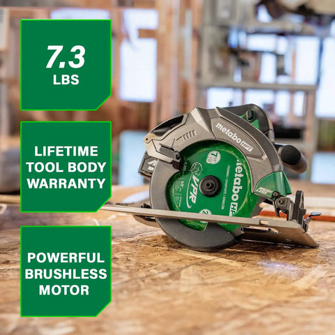 Go To 18V MultiVolt Cordless Circular Saw With 7 1/4 Inch Blade High Torque Lightweight Build shown on a wooden surface