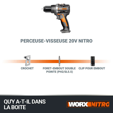 Compact 20V Cordless Brushless Drill Driver Packing 60Nm Of Serious Muscle And A Smooth 13mm Keyless Chuck with accessories.