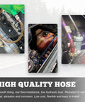 Red Flexible Silicone Fuel Line Hose 0.2 Inch By 3.28 Feet installed in motorcycle, ATV, and engine.