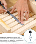 Two Pack Rubber Head Toggle Clamps M8x70mm Carbon Steel Zinc Plated For Boxes, Cabinets, And Doors Includes Screws And Washers Built Tough For Quick Install And Secure Hold on wooden jig