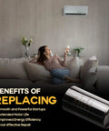 161 To 193 Uf Round Motor Start Capacitor For 220 To 250 Volt AC Motors resting on a sofa with air conditioner in background