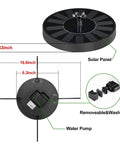Solar Fountain Pump With Adjustable Spray Height, Glass Panel Bird Bath Fountain With 6 Nozzles For Outdoor Garden Pool Pond