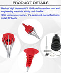 No Brainer Pneumatic CV Joint Boot Installation Tool Kit with red expander rod spreader and accessories, including master grip claws