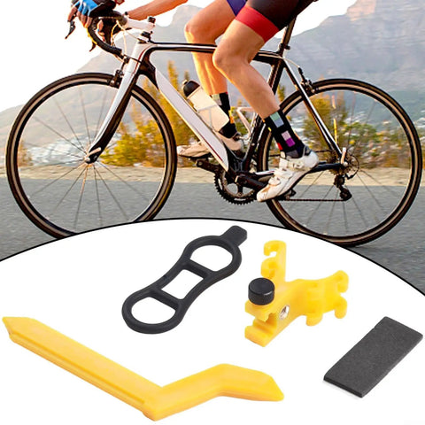 Bike Wheel Repair Tool With Wheel Truing Stand And Percentage Adjustment, compact and lightweight, in cycling scenario