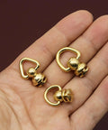 Solid Brass D Ring Ball Stud Rivets With Screws 1.1x0.47 Inch Two Pack For Leather Craft DIY Saddlery And Gear Mounting Sturdy Hardware For Belts Straps And Bags, brass rivets in hand