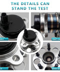 Close-up of Beefed Up Rear Wheel Bearing Hub Assembly 512505 2 Pack for Toyota Prius 2010-2015 with 5 Lug 4 Bolt ABS Hub