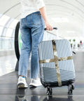 Cool Grunge Antique Gears Luggage Strap With Adjustable Buckle Runs From 4 To 6 Feet Fit Most 20-32 Inch Suitcases Easy Secure Travel Gear on suitcase.