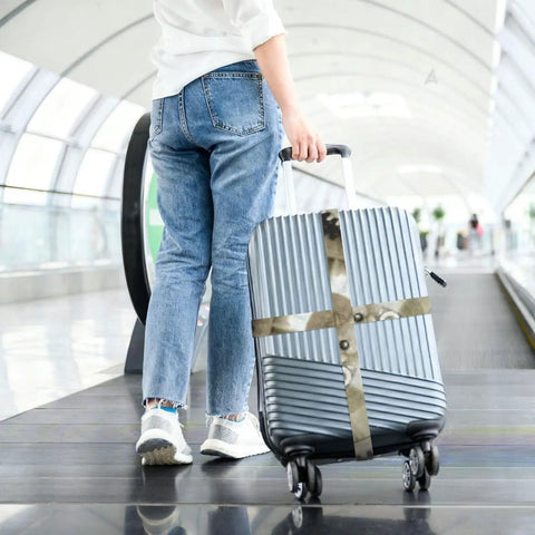Cool Grunge Antique Gears Luggage Strap With Adjustable Buckle Runs From 4 To 6 Feet Fit Most 20-32 Inch Suitcases Easy Secure Travel Gear on suitcase.