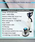 Beast 18 Inch Floor Scrubber And Polisher Pro Grade Multi Surface Cleaner For Wood Tile Epoxy And Carpet Industrial 110V